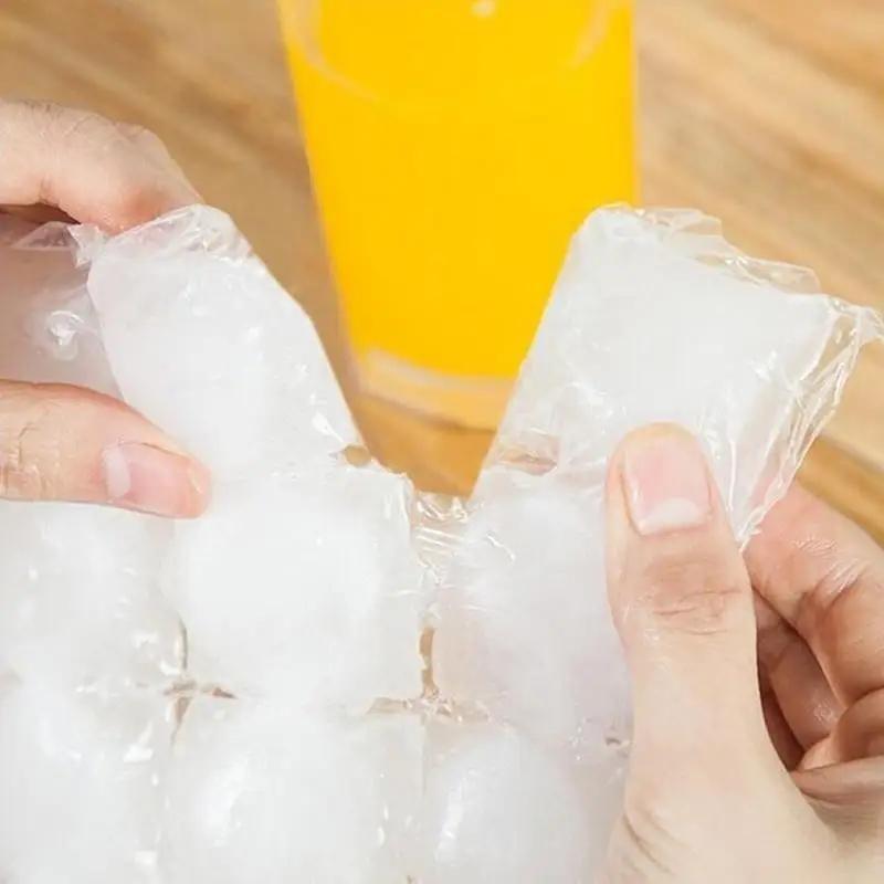 10 ks/sada Domácí pohodlí Jednorázové sáčky na výrobu ledu Chladicí sáček Forma na ledové kostky Nástroj na pití Ledový obklad Nástroje na výrobu ledu