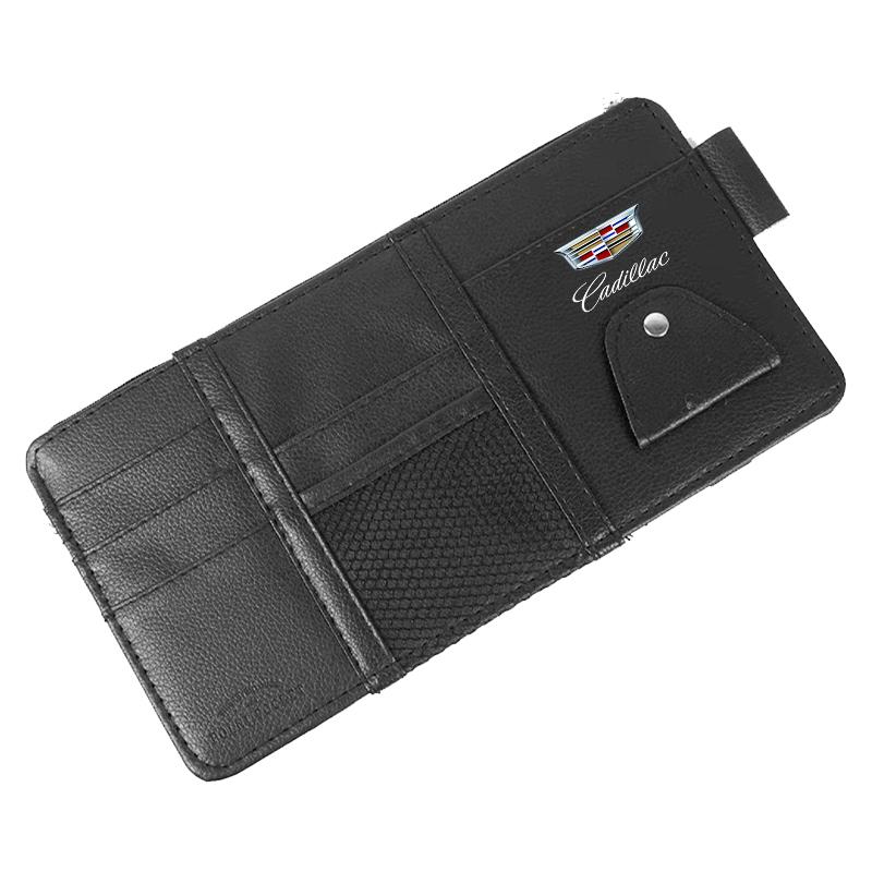 Car Sun Visor Storage Card Bag Glasses Clip Phone Holder Car Styling For Cadillac XT5 XTS CTS BLS SLS DTS SRX Escalade Tiburon Deville
