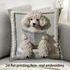 Dog Pattern Pillow Cover Cute Puppy Throw Pillow Case Zippered Decorative Pillowcase for Bedroom Living Room Sofa Couch