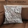 2D Colorful Floral Embroidered Cushion Covers Pattern Cushion Cover Suitable For Sofa Bedroom Car Pillow Cover