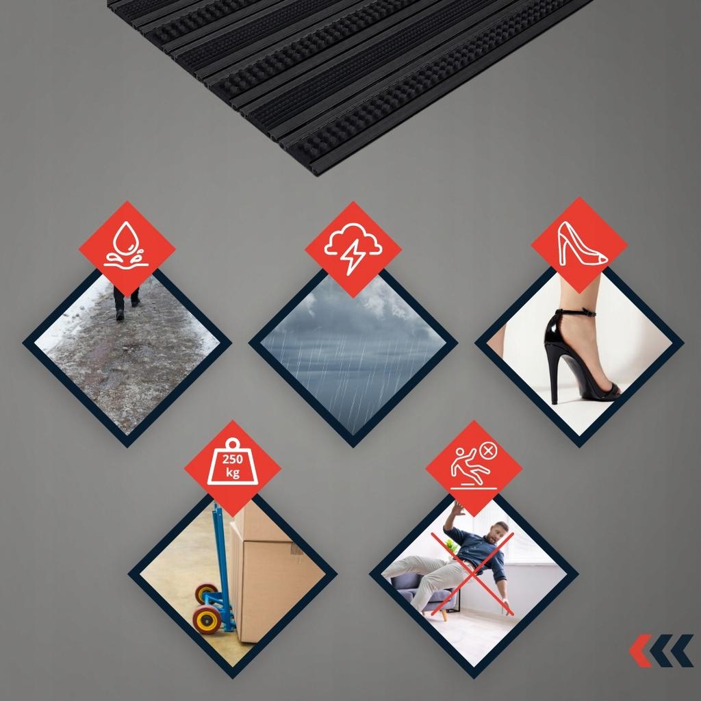 Polentex Black Combi Junior Wiper 12 Brush-Rubber 100X60 Frame