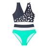 European and American Style Women's Polka Dot Patchwork Bikini Swimsuit Two-Piece Swimwear