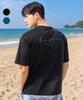 Helingbon Men'S Short Sleeve Rash Guard Loose Fit Swimsuit Beach Swimwear Top (2 Colors) / Ri384M