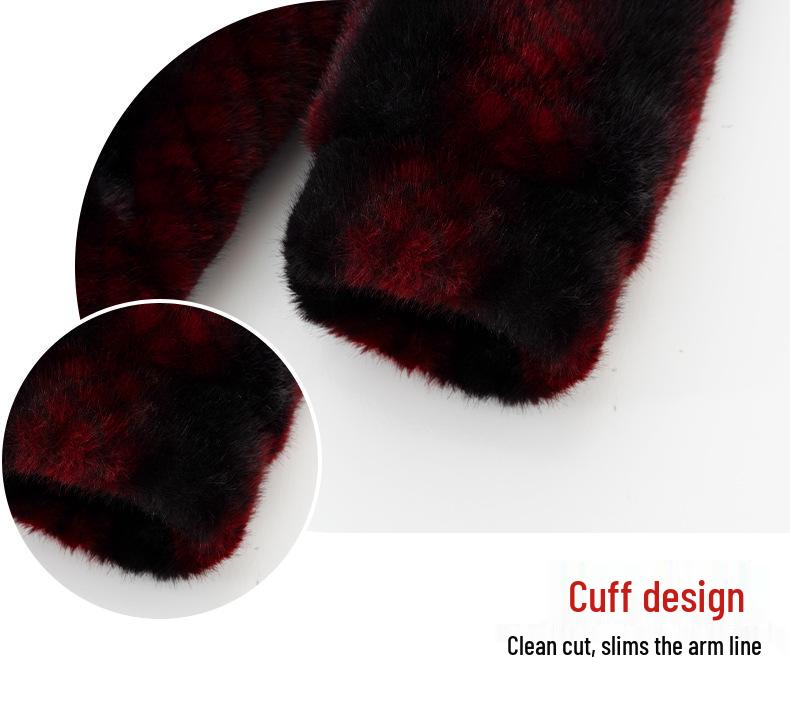 Grandma Winter Faux Mink Velvet Coat - New Style Fur Collar Jacket for Middle-Aged & Elderly Women, High-End Mom's Warm Clothing
