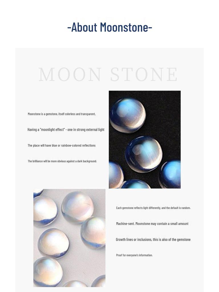 Pure Silver Moonstone Clavicle Necklace for Women - Birthday or Christmas Gift for Girlfriend