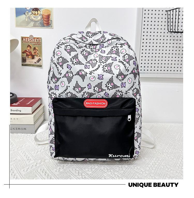Trendy Nylon Backpack For Middle School Students Stylish Comfortable School Bag In Various Colors чёрный