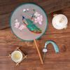 Antique Sle Round Fan Handicrt Dance Costume Qipao Special Ape Suzhou Embroidery F Transparent Double Sided Fan