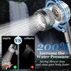 FEELSO Filtered Shower Head with Handheld, High Pressure 4 Spray Showerhead with Filters & Upgraded Anti-clog Nozzles for Hard Water -Remove