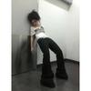 VAYLA Grunge Aesthetics Tattoo Print T-shirt Trashy 2000s Style Letter T Shirt Japanese Y2k White Sheer Tops Gothic Vintage