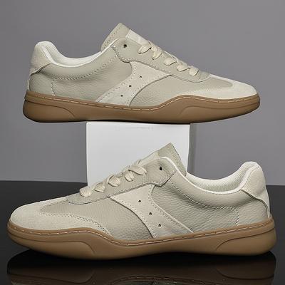 Fashion Genuine Leather Mens Sneakers Leisure Walk Casual Shoes Comfortable Men's Tenis Masculino Lace Up Skateboard Footwear Trainers