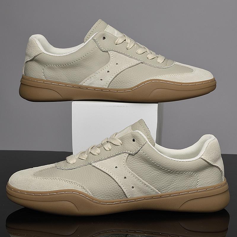 Fashion Genuine Leather Mens Sneakers Leisure Walk Casual Shoes Comfortable Men's Tenis Masculino Lace Up Skateboard Footwear Trainers