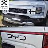 For BYD Shark 6 Accessories Black Car Label Sticker Car Front Logo Frame Head Bumper Decor 3D Sticker Cover