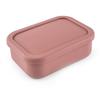 Silicone Bento Lunch Box Portable Reusable 3 Compartment Microwaveable Bento Box for Adult Kids