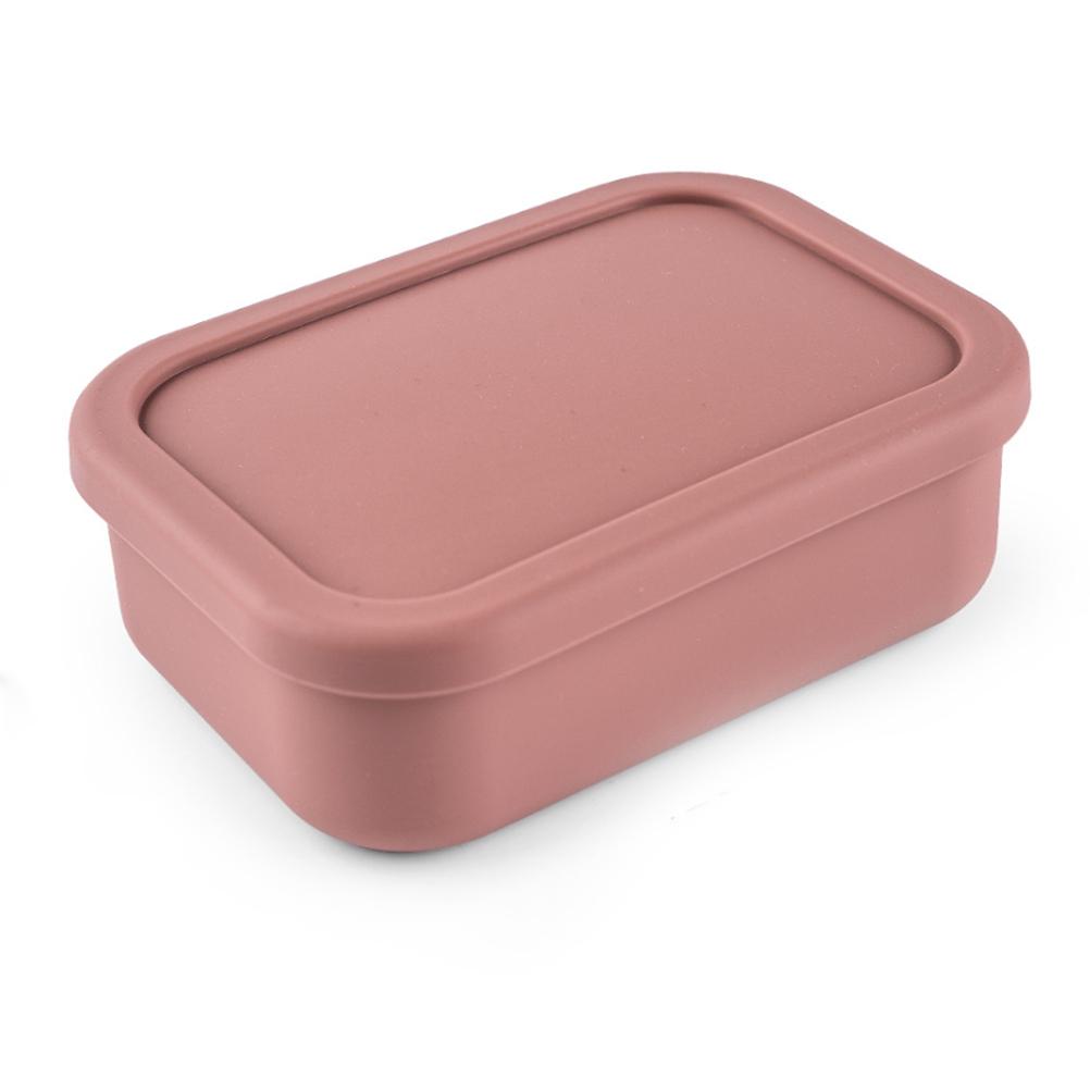 Silicone Bento Lunch Box Portable Reusable 3 Compartment Microwaveable Bento Box for Adult Kids