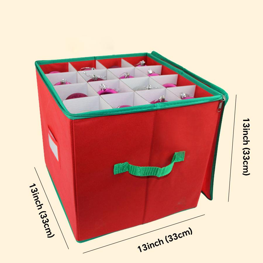 64-Piece Christmas Decoration Storage Box - Large Foldable with Lid for Ornaments, Holiday Supplies & Seasonal Clothes