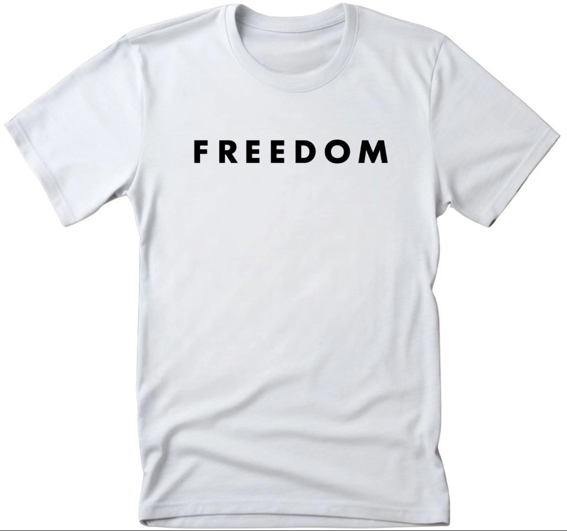 Freedom Charlie Kirk White Unisex T Shirt Mens Womens Tees Top Tee Turning Point 3XL
