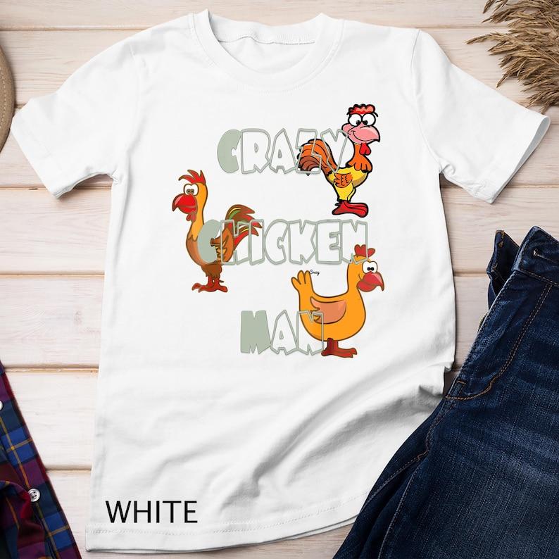Crazy Chicken Man Three Chickens Cute Chickens T-Shirt 110