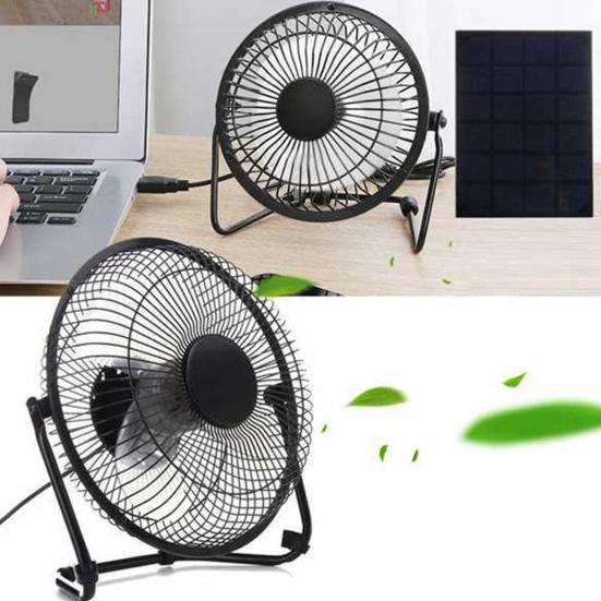 Yousheng Solar Panel with 8-Inch Fan Brushless Motor 5.5W Polycrystalline Solar Cooling Fan Outdoor Ventilation Adjustable Wind Speed Chicken Coop