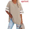 Women's Striped T-Shirt V-Neck T-Shirt Half Sleeve Comfort Top