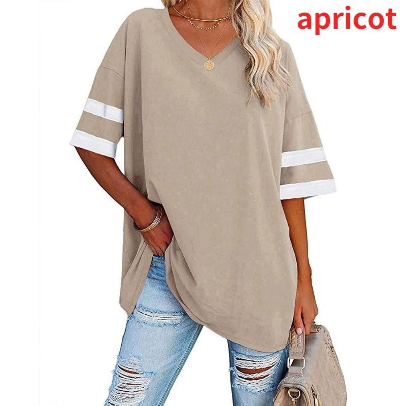 Women's Striped T-Shirt V-Neck T-Shirt Half Sleeve Comfort Top