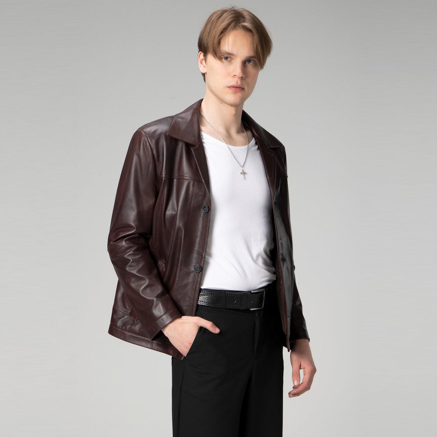 

Мужская куртка из натуральной кожи, мужская куртка M чёрный