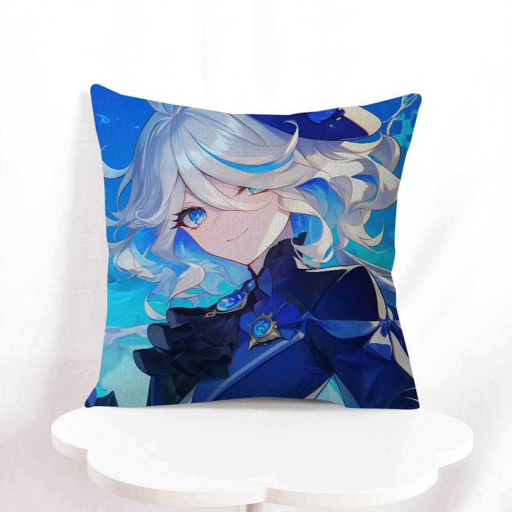F-Furina Cartoon Pillow Cover Sofa Cushion Cover Home Room Decoration Children Gift