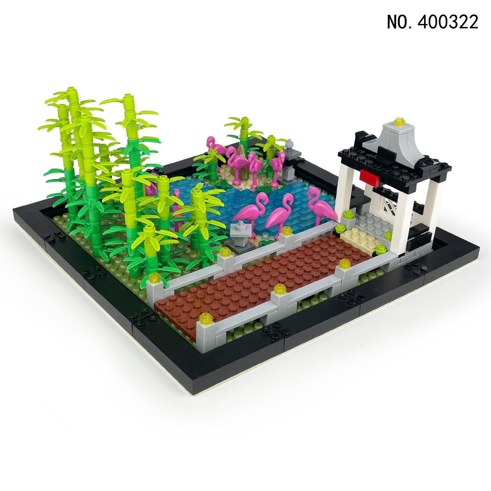 

Meadow River Wetland Park 400322 Small Particle Baseplate Bird Animal Leaf Courtyard Pavilion