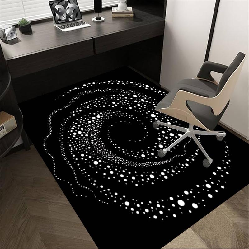 

1PC spiral dots Non-Slip Floor Carpet Compatible for Office&Living Room&Dining room - Flat-Weave Machine- Soft & Pattern-E304 60cm by 90cm