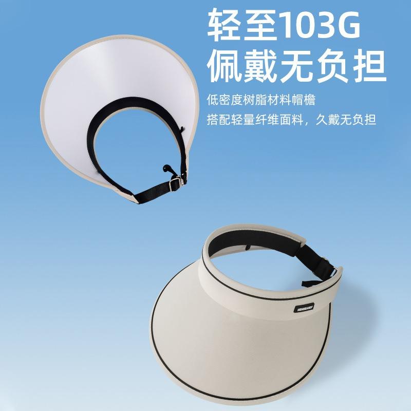 Summer Big Brim Cycling UV Protection Empty Top Sun Protection Hat Female Sun Hat Sun Hat Cover Face