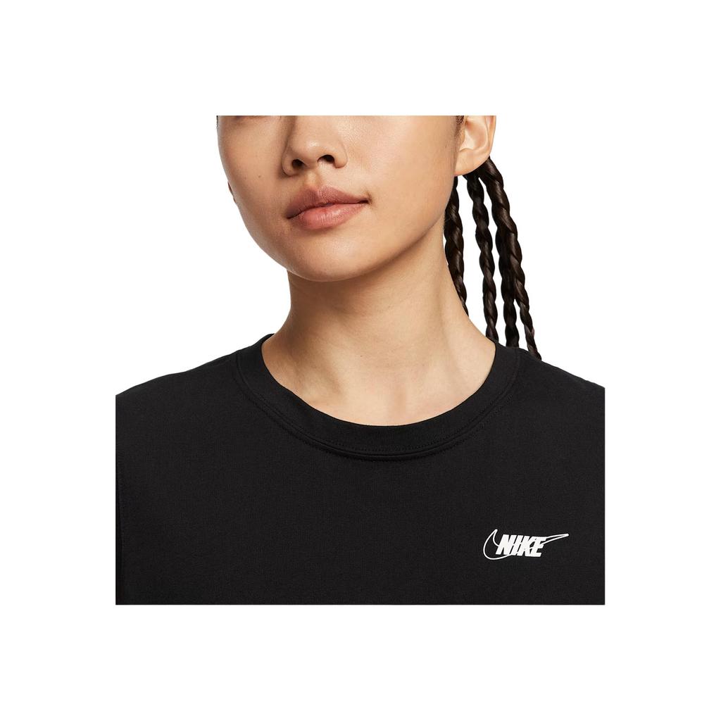 Nike Sportswear Club Loose Fit Versatile Short Sleeve Comfortable Sleeveless T-Shirt Women Tops Black HF9532-010