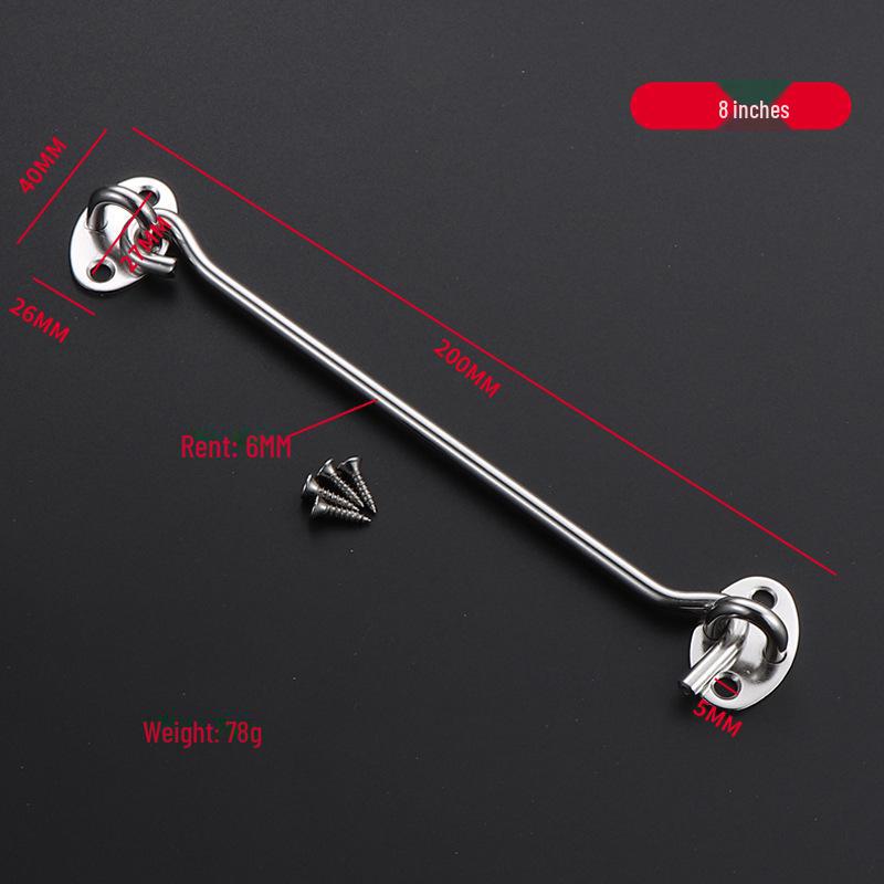 Wooden Window Windproof Stainless Steel Hook for Sliding Doors