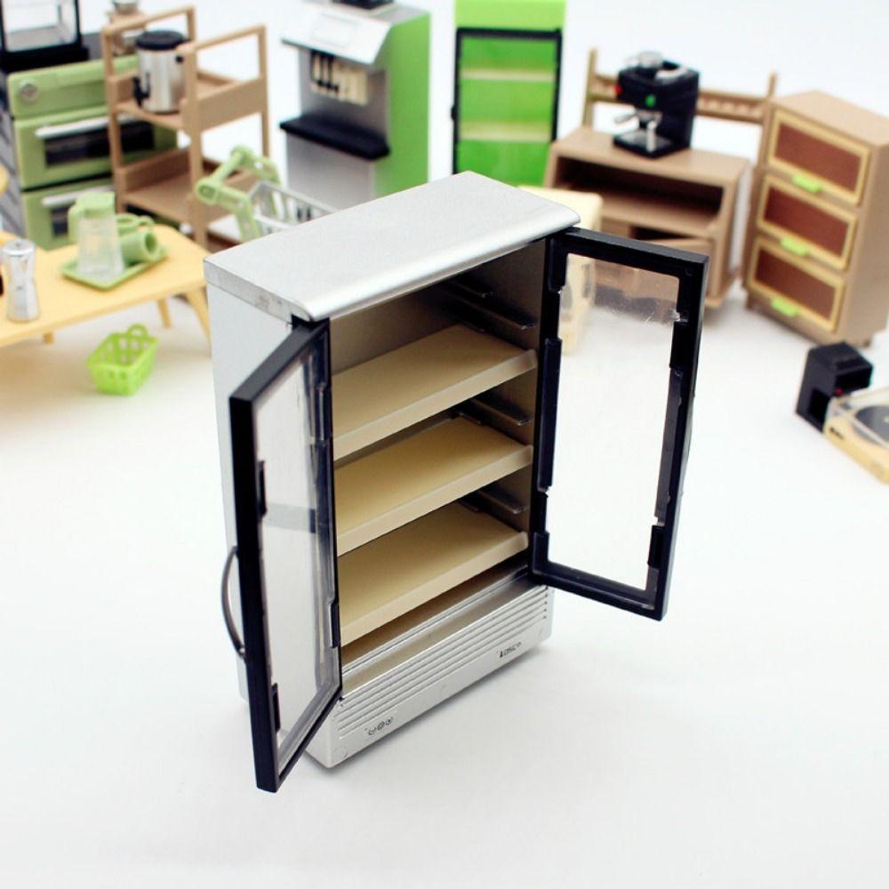 Resin Crafts 1/12 Dollhouse Simulation Refrigerator Miniature Dollhouse Oven Machine  Kids Gift