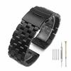 Kai Tian 20mm Engineered Stainless Steel Watch Band, Replacement Strap for Women, Push Buckle, Black Mesh Strap