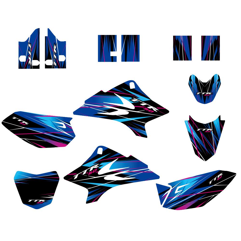 Kompletní sada polepů pro Yamaha TTR50 (2006-2015) - Grafické samolepky na pozadí