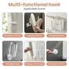 4pcs Multifunctional L-shaped Non Perforated Strong Hooks,clothes and Hats Storage Rack,toilet Paper Hooks,bathroom Towel Hooks