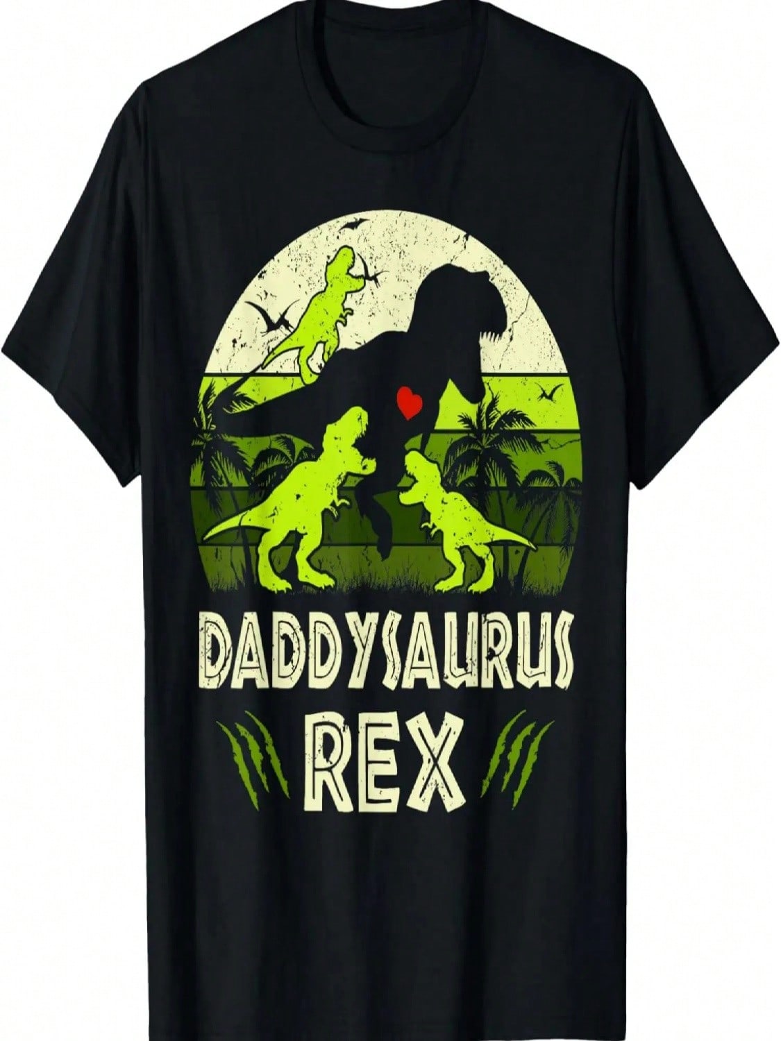 Daddy Dinosaur T Rex Daddysaurus 3 Kids Matching Family T-Shirt S разноцветный
