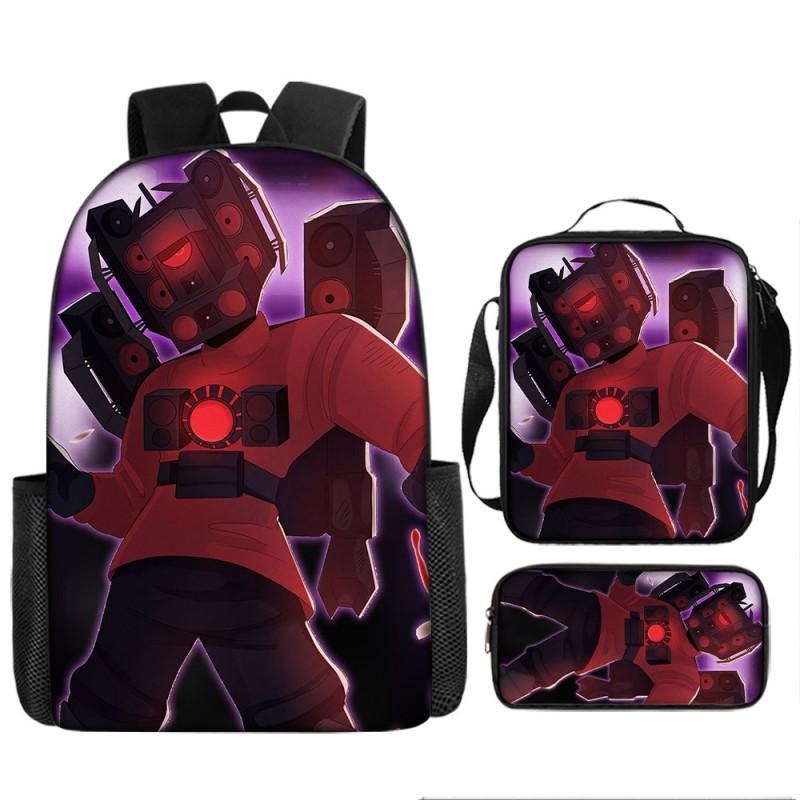 Kinder Cartoon-Charakter Rucksack-Set Schule Oxford-Stoff Atmungsaktiv Leicht Mit Gepolsterten Trägern