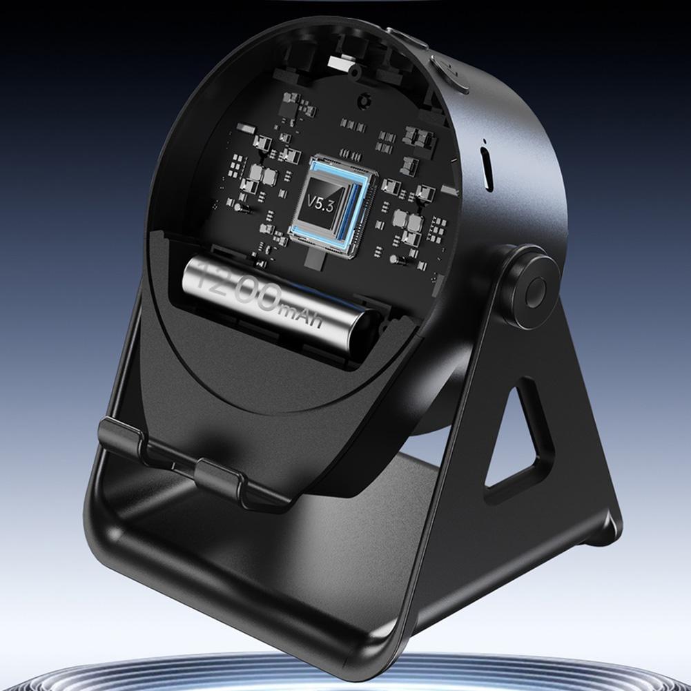 Cell Phone Stand W/ BT Speaker Stereo Sound Portable Bluetooth-compatible Speaker RGB Ambient Light for Home and Outdoors