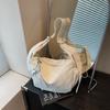 Large-capacity tote bag women's summer new trend solid color shoulder bag simple casual commuter bag
