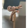 Niche personalized rattlesnake unisex ring, design sense animal alloy opening adjustable south snake element