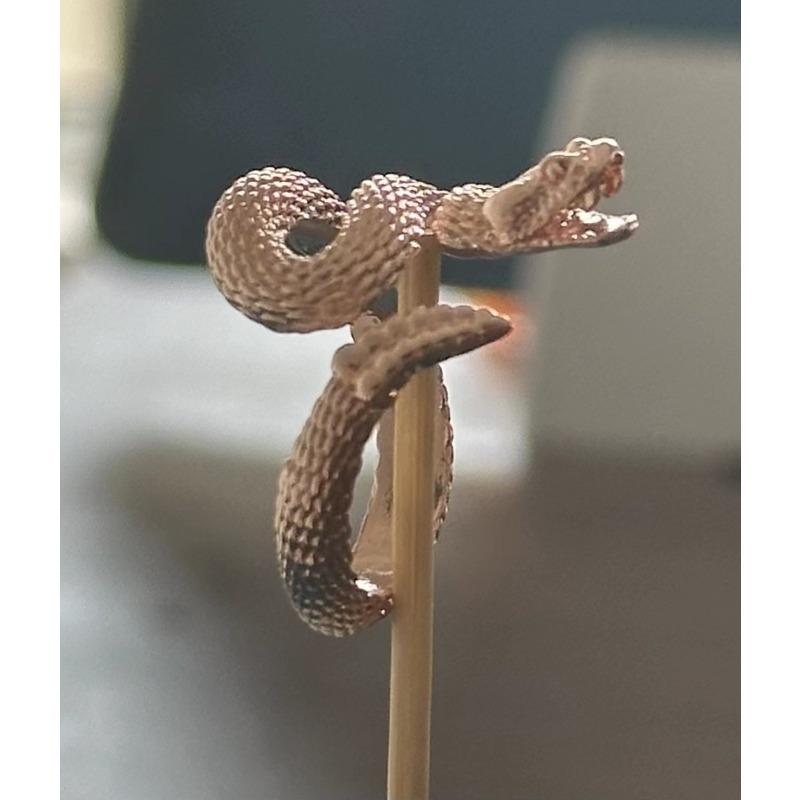 Niche personalized rattlesnake unisex ring, design sense animal alloy opening adjustable south snake element