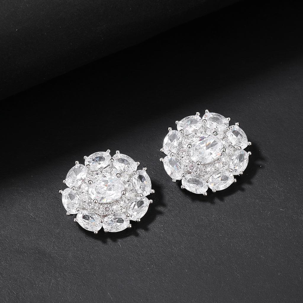 2PCS/Set Metal Flower Rhinestone Buttons Shirt Sewn Buttons DIY Accessories Decorative Handmade Sewing Accessories