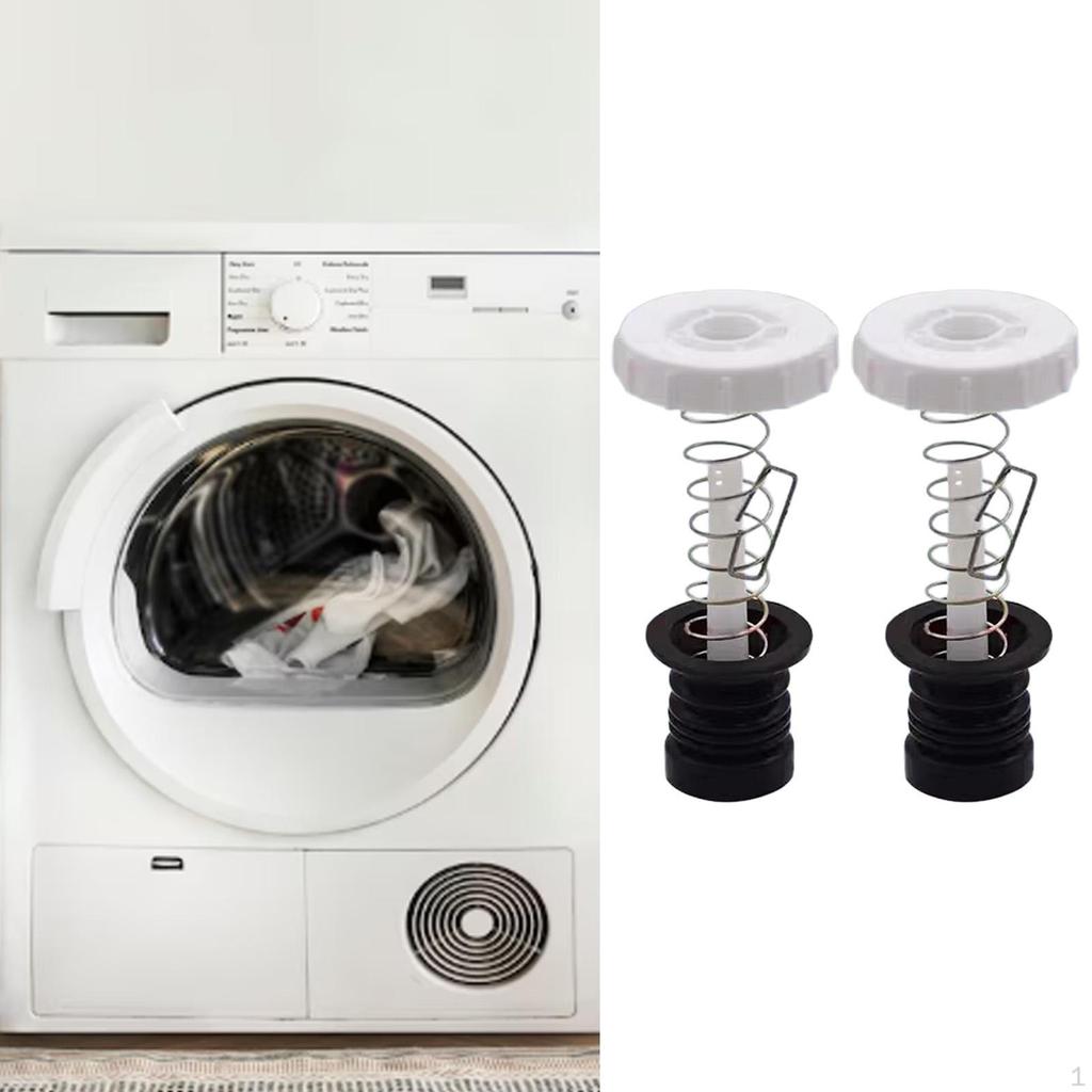 2 Pack Washing Machine Drain Valve Cores Sealing Plug Replacement Siphon Spring