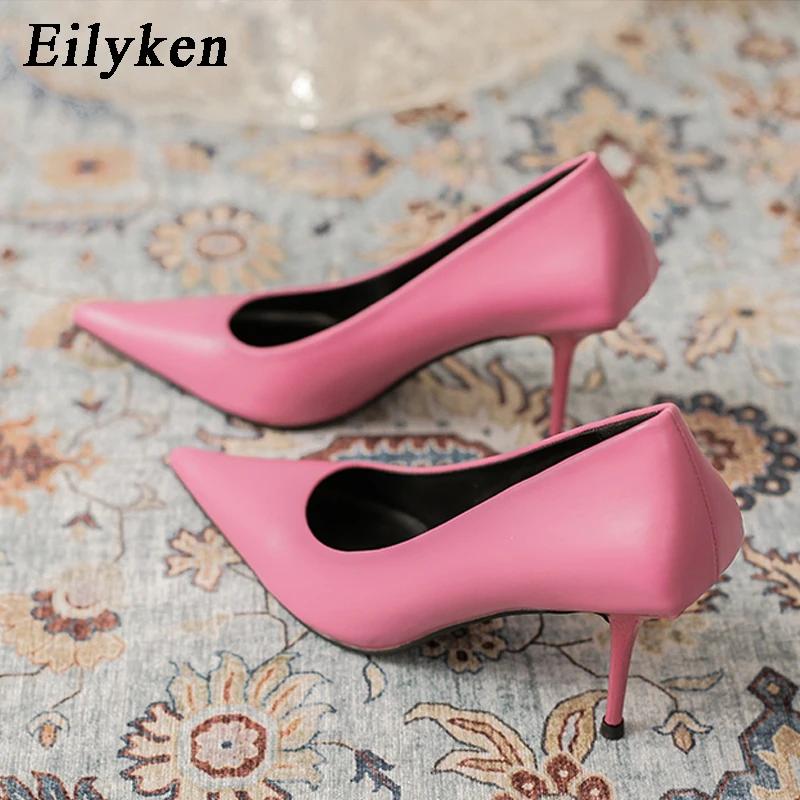 Fashion Eiyken Sexy Green Thin High Heels Pumps Women Pointed Toe Slip On Shoes Elegant Prom Wedding Stripper Ladies Sandals