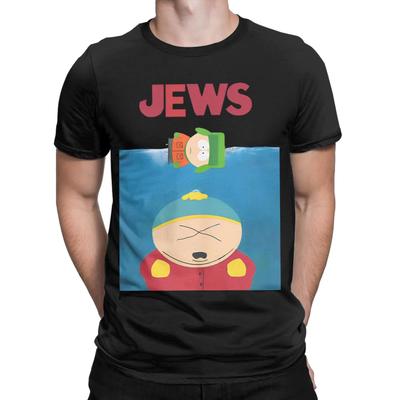 2025 Summer Men's T-Shirt South Parks Cartoon Cartman and Kyle Unique Cotton T-Shirt Short Sleeve T-Shirt Crew Neck New Products