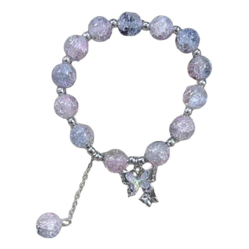 

Fashionable Women s Jades Crystals Bracelet Accented With Sturdy Beads Special Gifts for Lovers Daily Use Casual Wear