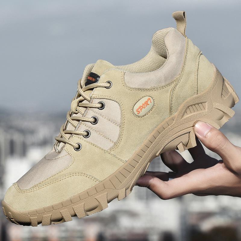 New Patchwork Outdoor Sneakers Breathable Men's Casual Shoes Men Desert Combat Footwear Large Size Non-Slip Hiking Shoes
