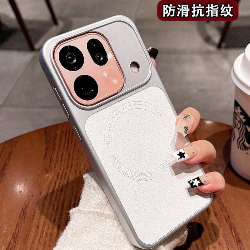 For OPPO Find X9S Pro Case Magnetic PU Vegan Leather Electroplated PC Hard Cover Lightweight Shell Fashion New Arrivals