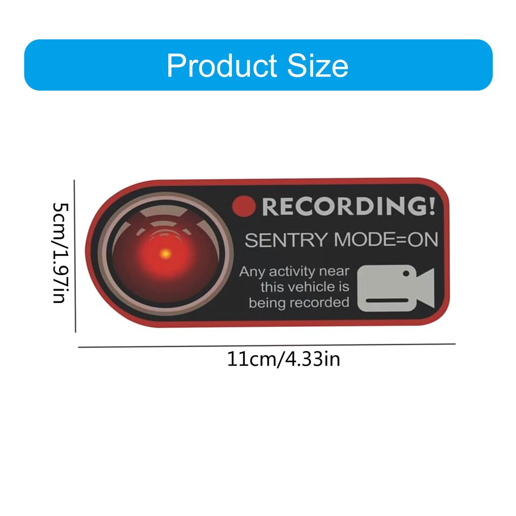 Vehicle Surveillance Decal Alert System Car Sticker with Remote Mobile Monitoring Simple Installs for Enhances Security