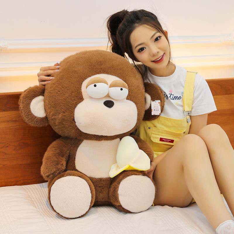 Banana Little Monkey Doll Sleeping Doll Children Birthday Gift Plush Toy Soothing Rag Doll Monkey Throw Pillow